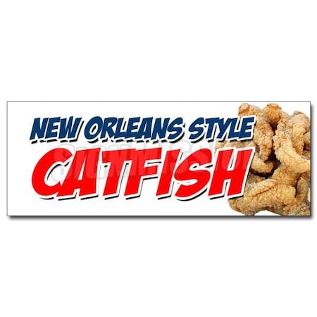 Signmission NEW ORLEANS STYLE CATFISHsticker dinner fresh caught local cajun, D-24 New Orleans Style Catfsh D-24 New Orleans Style Catfsh